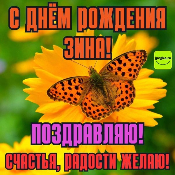 открытка с днём рождения зиночка