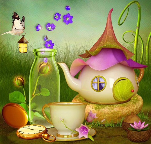 сказочный домик чайник