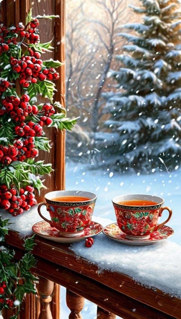 добрая зимнее утро