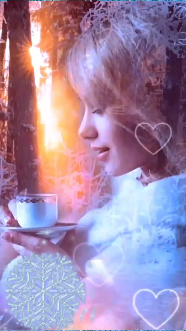 девушка зима