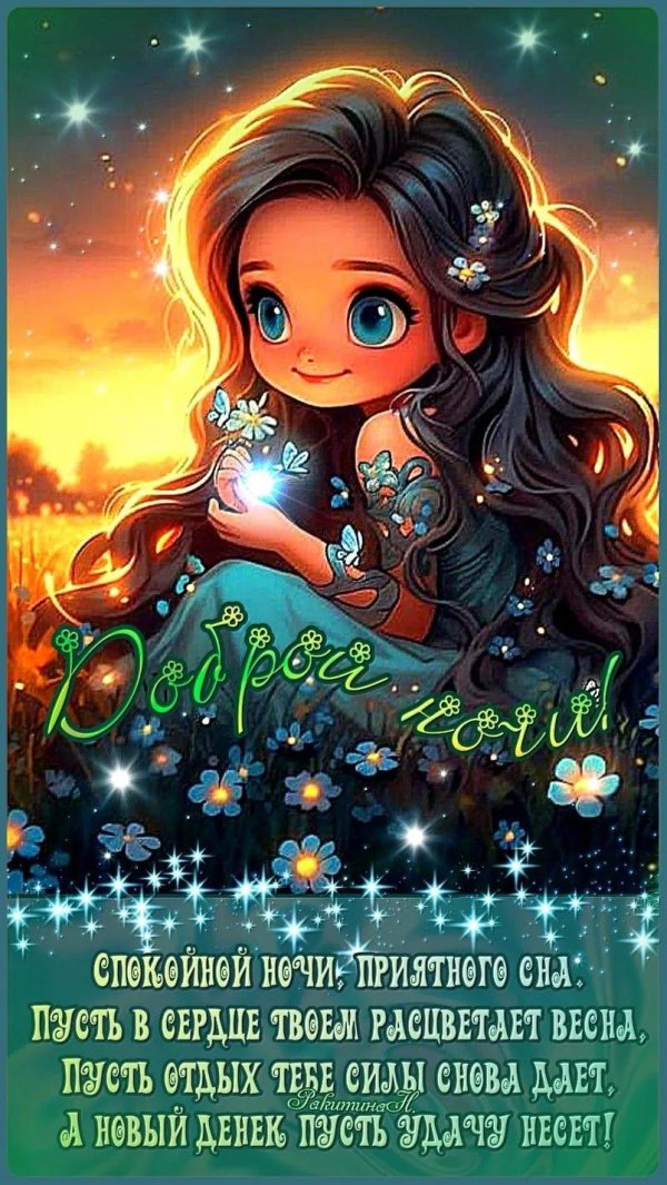 открытка спокойного ночи