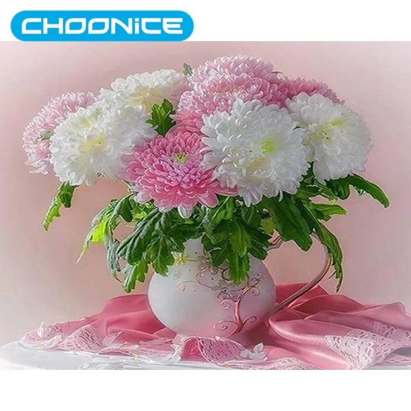 алмазная мозаика хризантемы