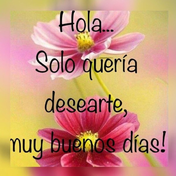 buenos días saludos