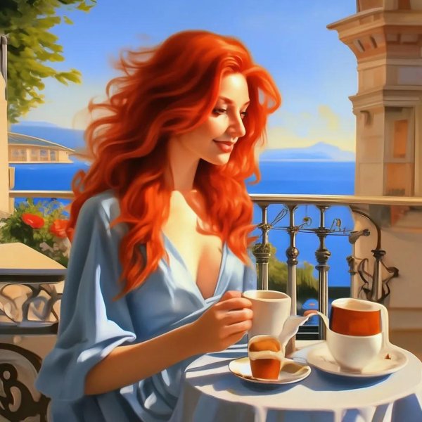 рыжеволосая женщина