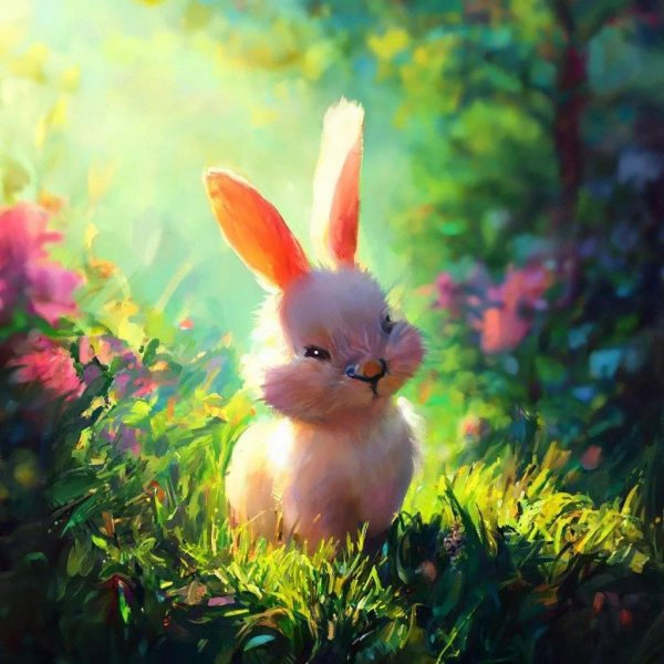 картина зайчика