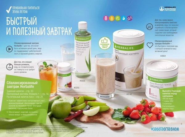 сбалансированный завтрак гербалайф