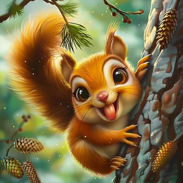 мультяшная белочка