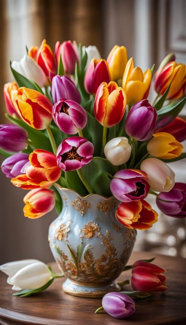 ваза тюльпанов