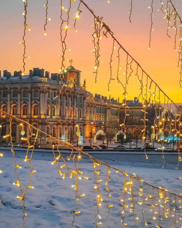 зимний дворец санктпетербург ночью
