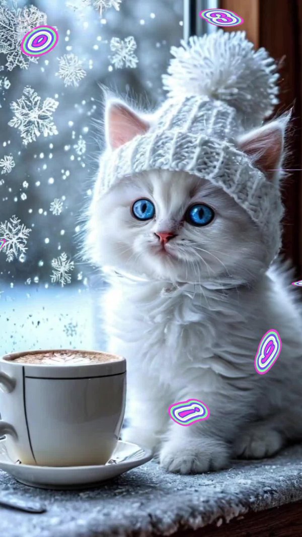 милые котики белые
