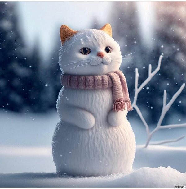 зимний снеговик