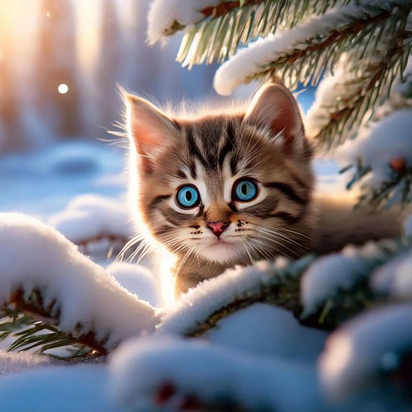 в зимнем лесу