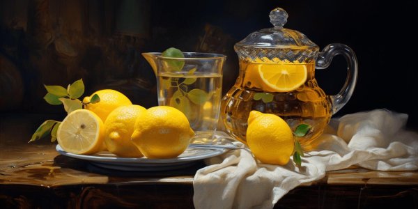 натюрморт с лимонами