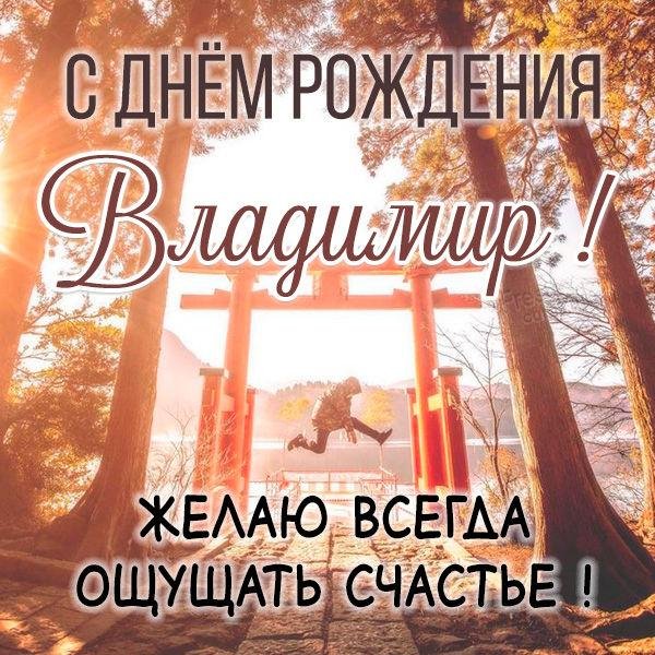 открытка с днем рождения владимир