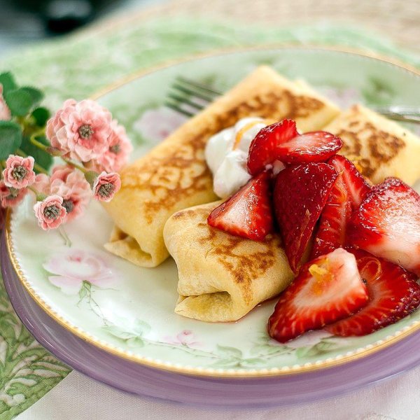 блины красивая подача