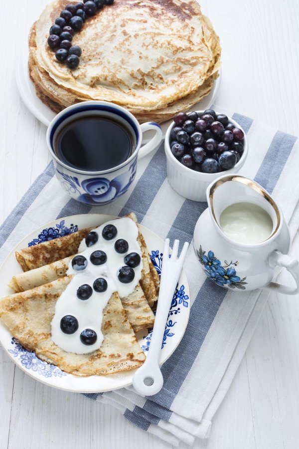 завтрак блинчики