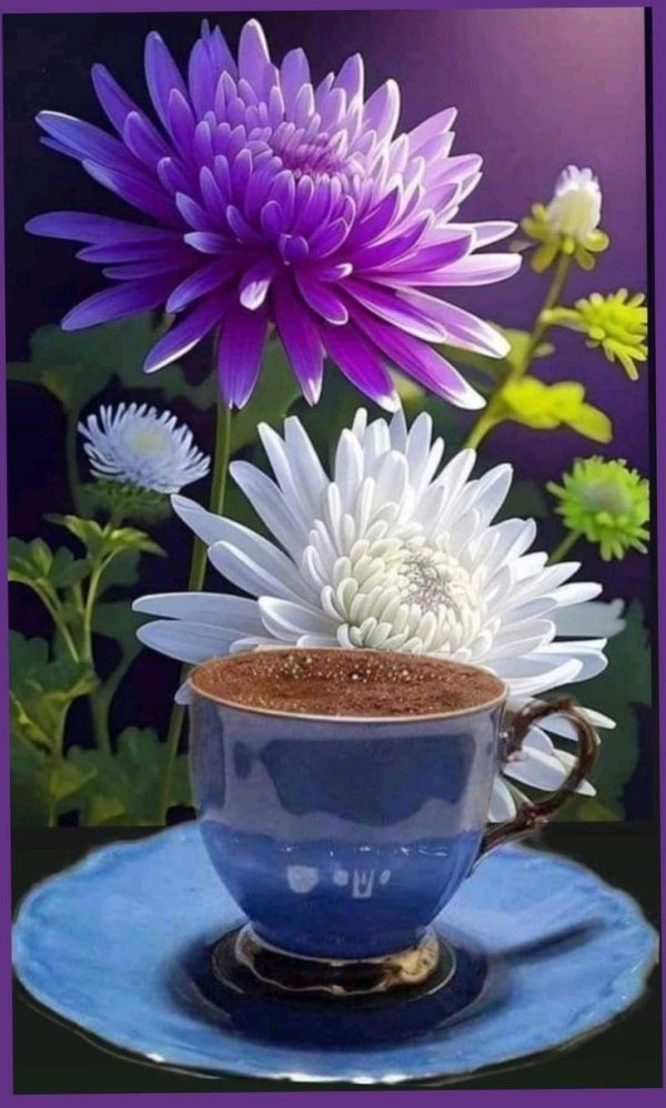 хризантемы цветы кофе