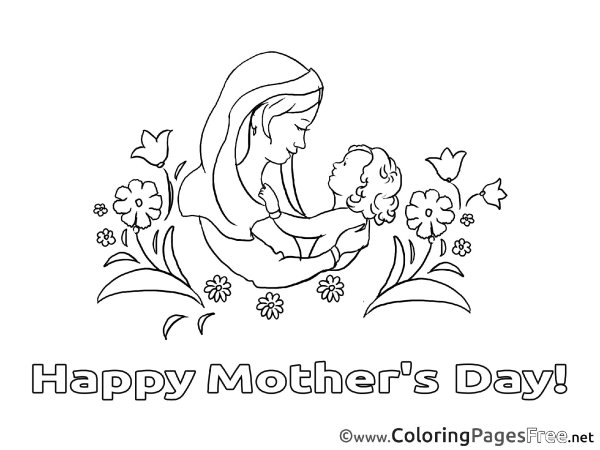 раскраска ко дню матери