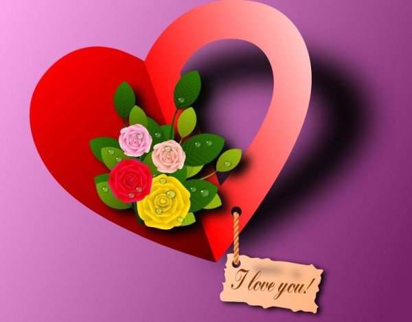 сердечки и цветы