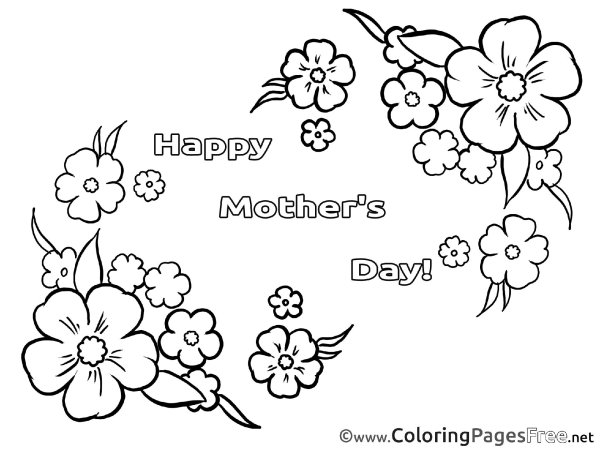 happy mothers day раскраска