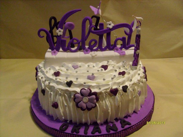 фиолетовый торт для девочки