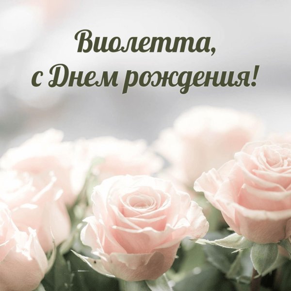 с днём рождения виолетта открытки красивые