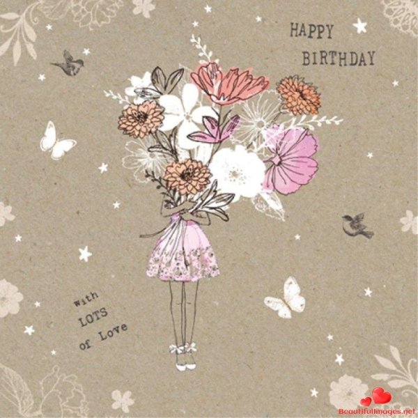 с днём рождения девушке стильные современные открытки