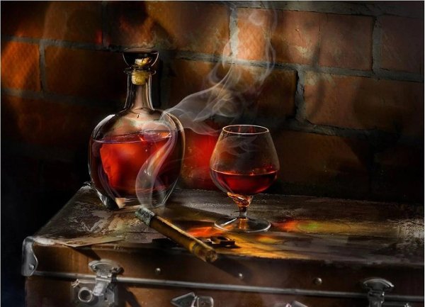 бокал коньяка