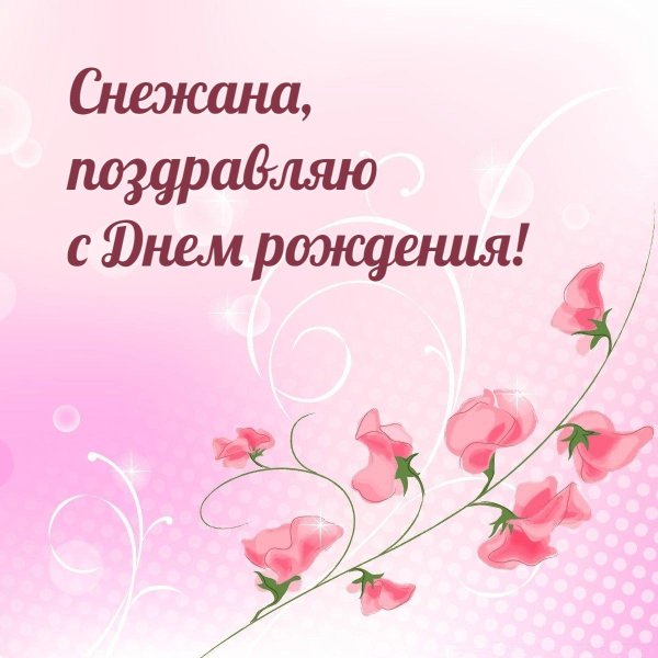 Снежана с днем рождения с пожеланиями