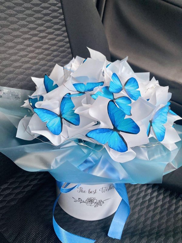 букеты ручной работы из бабочек