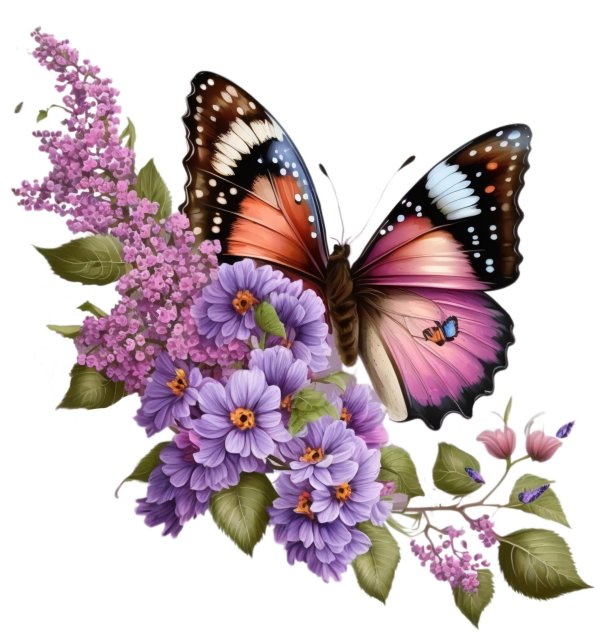 бабочки цветочки