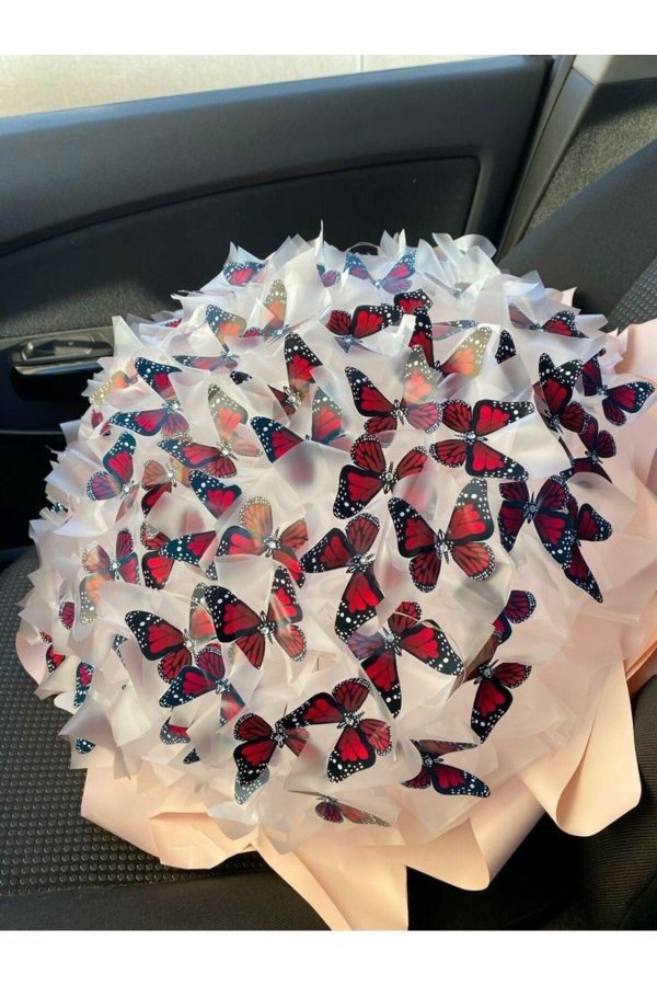 светящиеся букеты из бабочек