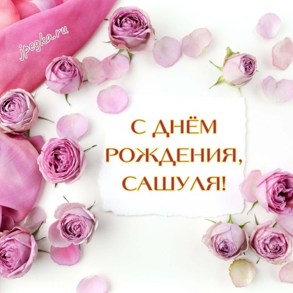 открытка с днём рождения саша девочка
