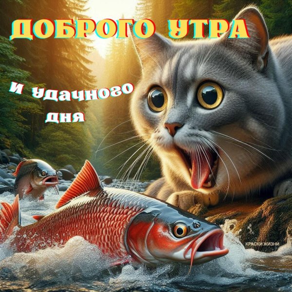 кошка и рыба