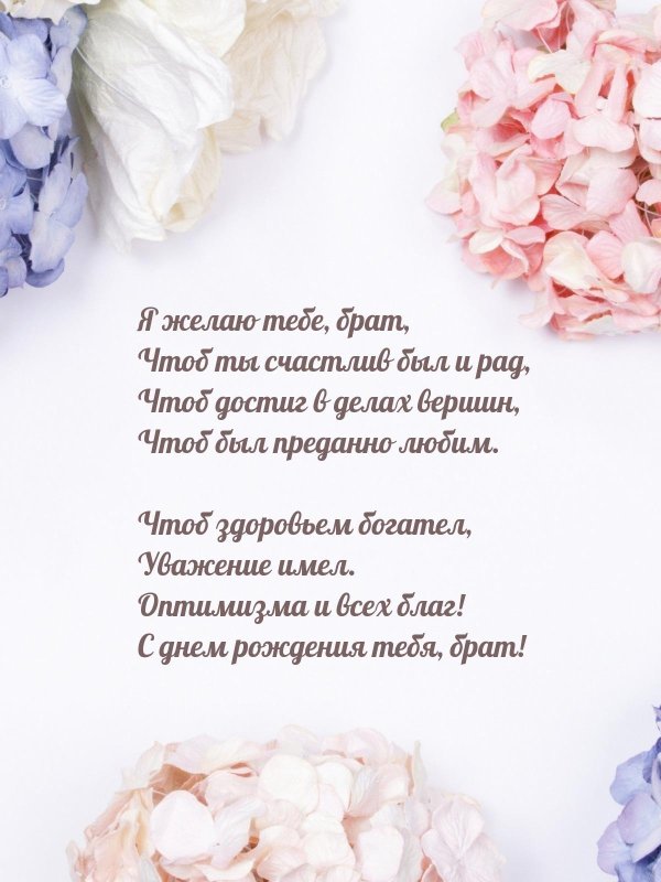 поздравления с днём рождения брату двоюродному