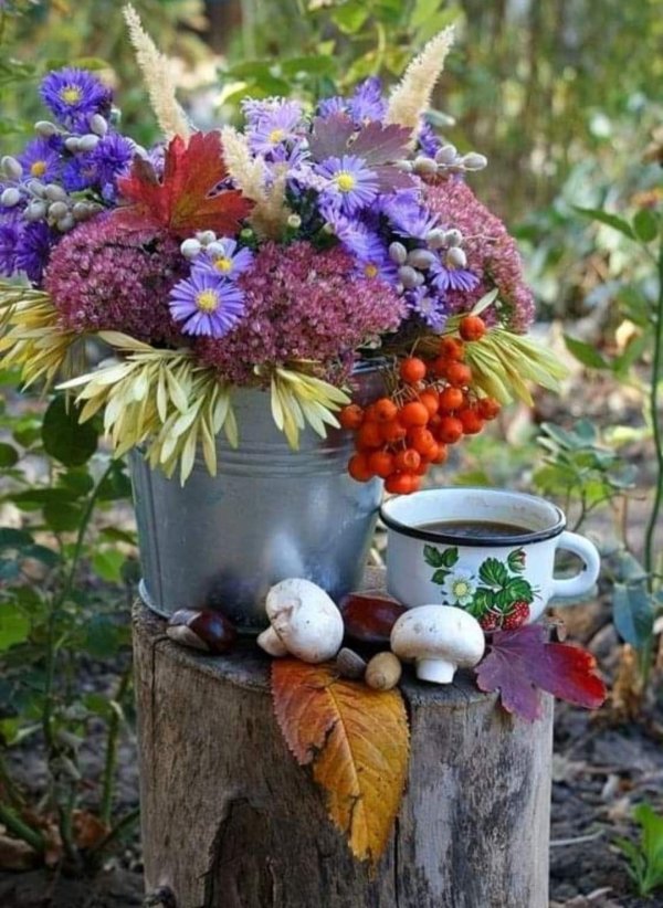 букет осенних цветов