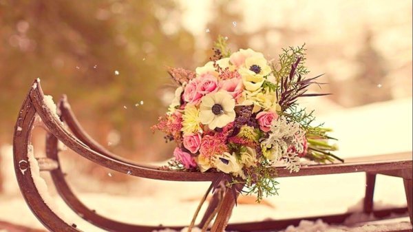 ноябрьский свадебный букет