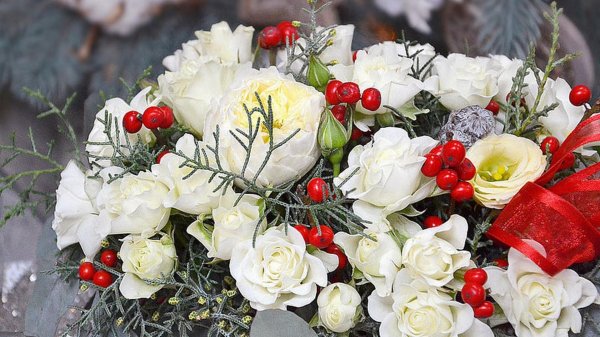 зимний букет для женщины