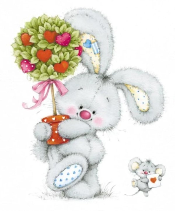 зайка открытка