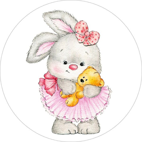 зайка для печати на торт