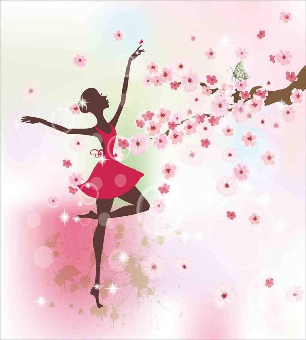 балерина из цветов