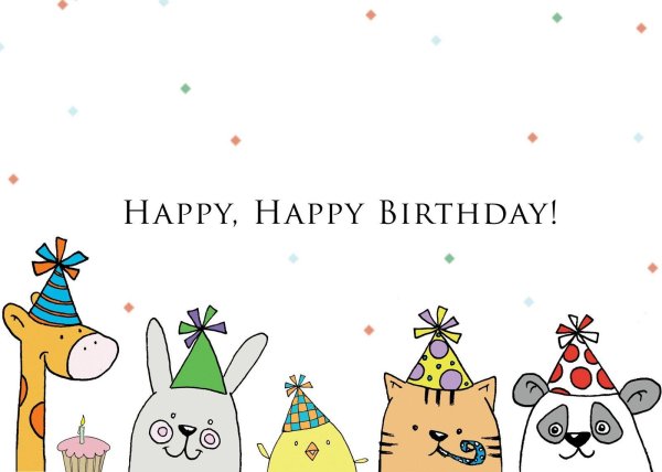 открытка на день рождения минимализм