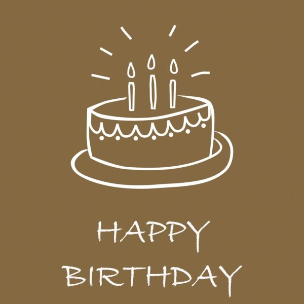 открытка с днём рождения мужчине минимализм