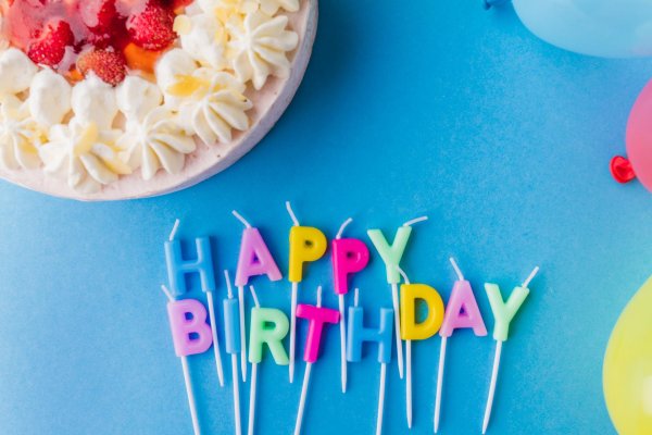 с днем рождения торт и шарики