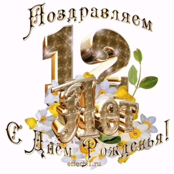 с днём рождения 12 летием