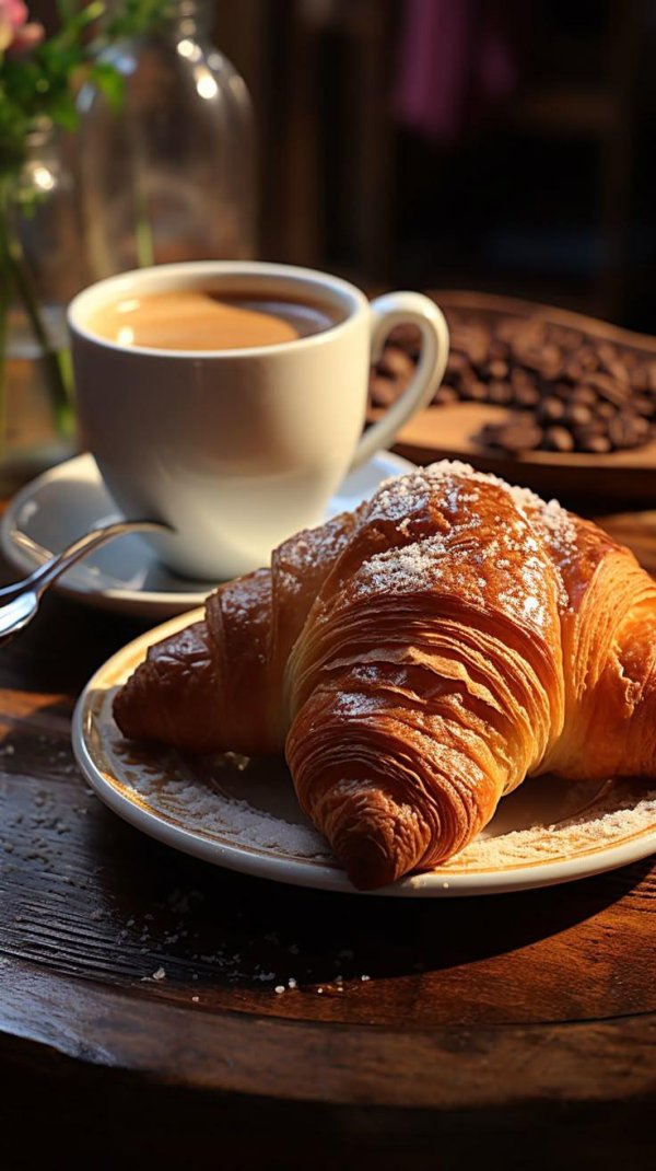 coffee and croissant