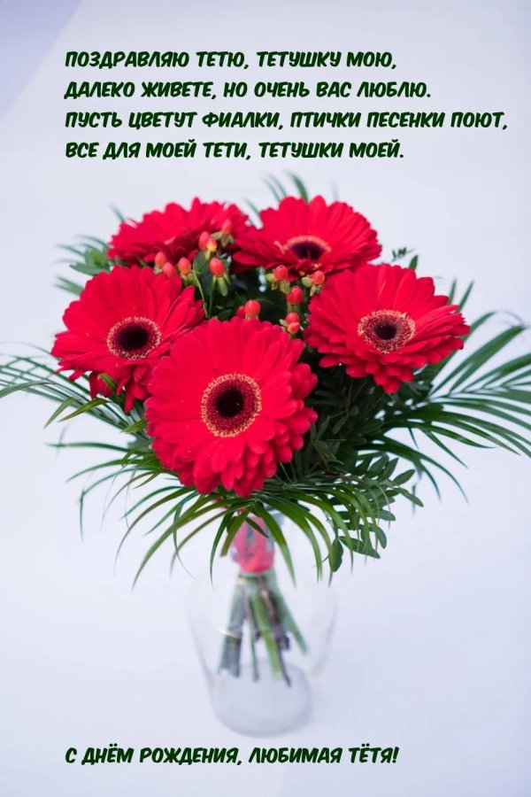 поздравление с днём рождения любимой тёте от племянницы