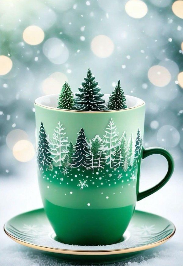 новогодние чашки