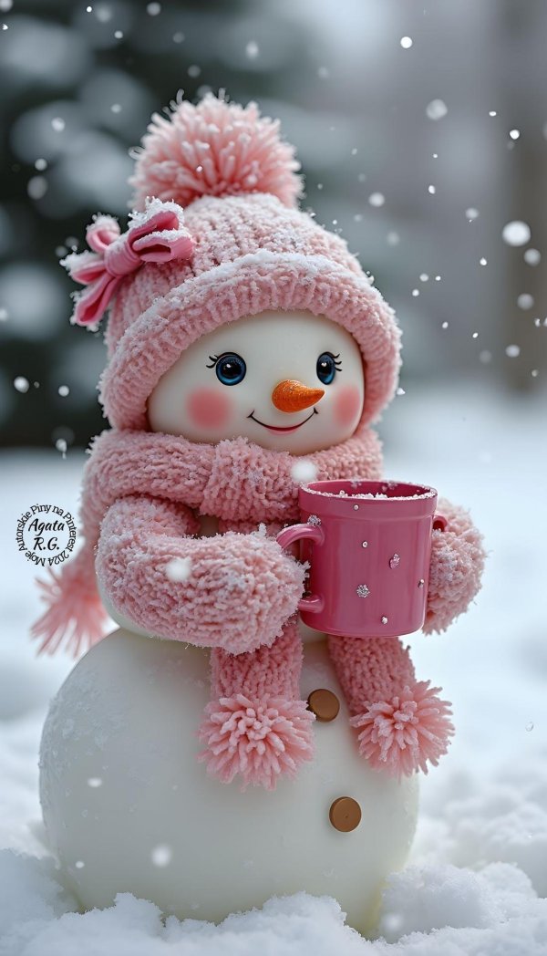 милые снеговики