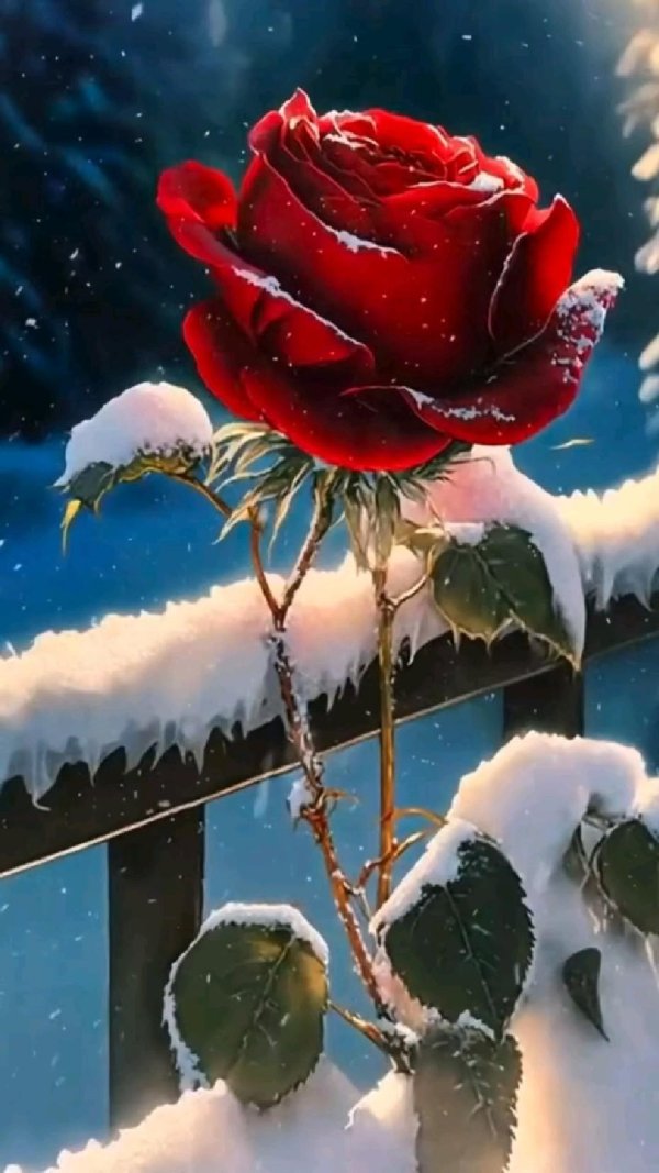 роза зимой